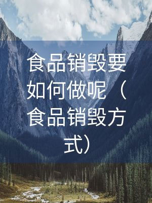 安徽食品销毁公司
